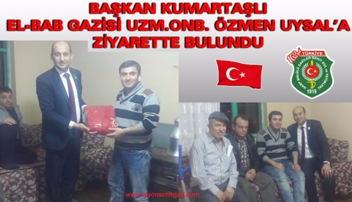 Başkan Kumartaşlı Dinarlı El-bab Gazimizi Ziyaret Etti