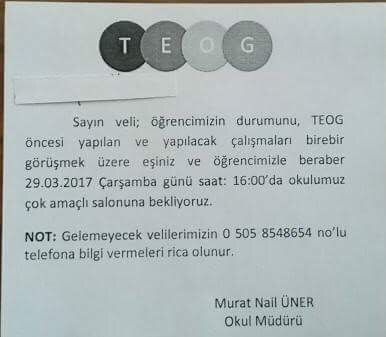 Fatih Ortaokulu’nda Bire Bir Teog Veli Görüşmeleri Projes