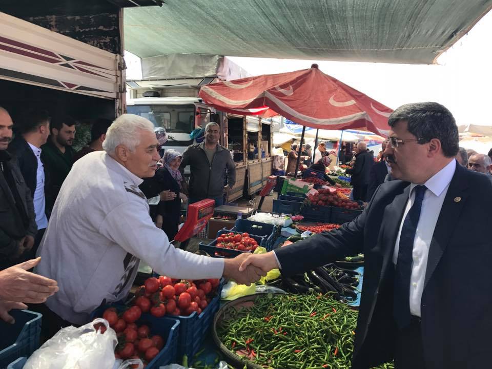 Ak Parti Milletvekili Av. Ali özkaya Dinar Salı Pazarı Ve Esnafları Ziyarette Bulundu