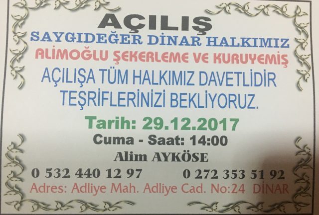 Açılış Yapılacak Tüm Halkımız Davetlidir