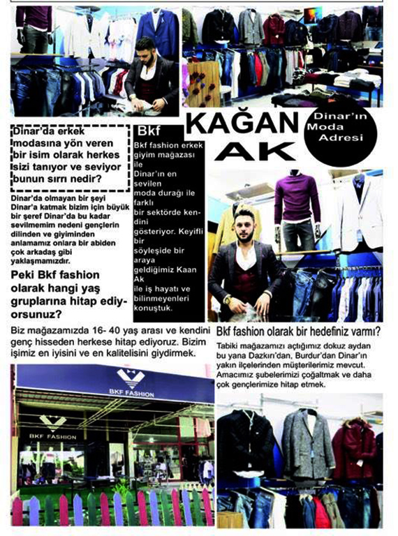 Dinar'ın Moda Adresi Bkf