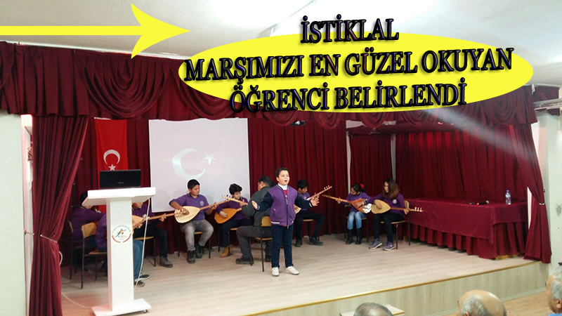 İstiklal Marşımızı En Güzel Okuyan öğrenci Belirlendi