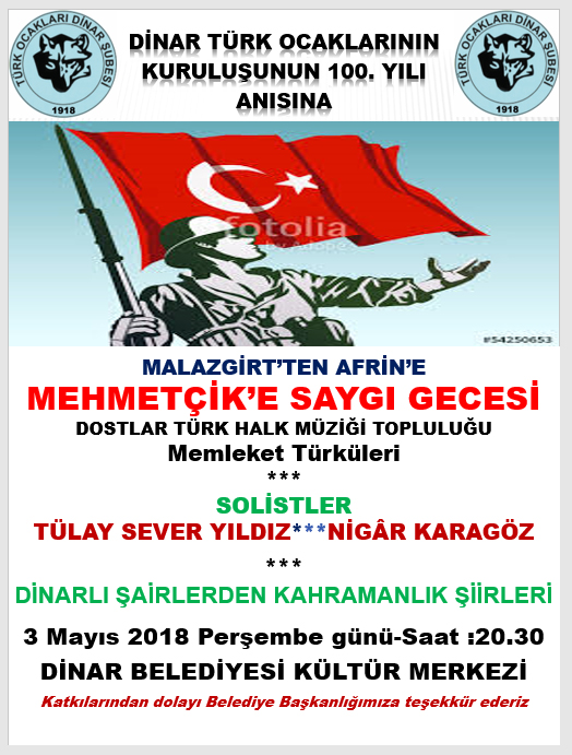 Mehmetçik'e Saygı Gecesi