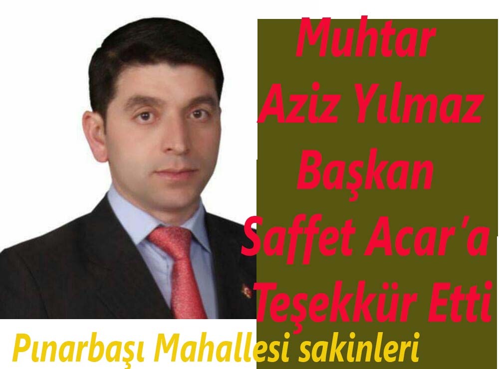 Muhtar Yılmaz'dan Başkan Acar'a Teşekkür