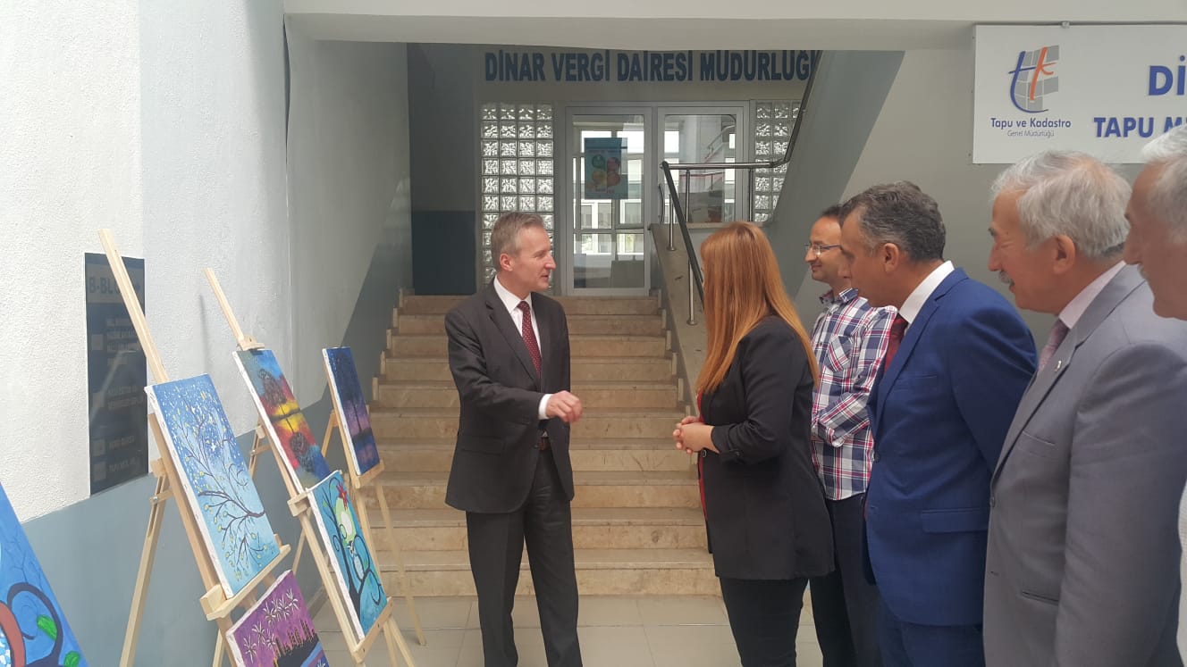 Dinar Atatürk Ybo Okulu Hükümet Konağına Yıl Sonu Sergisi Açtı