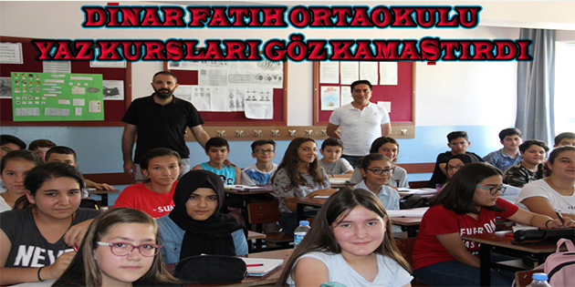 Dinar Fatih Ortaokulunda Yaz Kursları Başladı