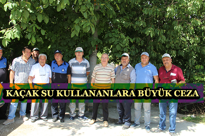 Dinar'da 8 Kişi Kaçak Su Kullanırken Yakalandı