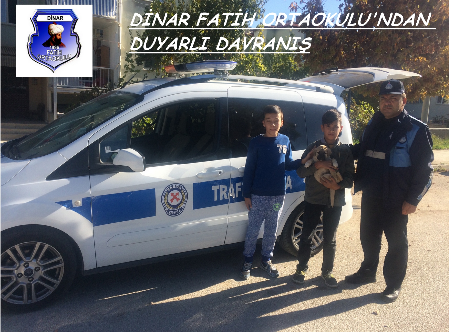 Dinar Fatih Ortaokulu öğrencilerinden Duyarlı Davranış