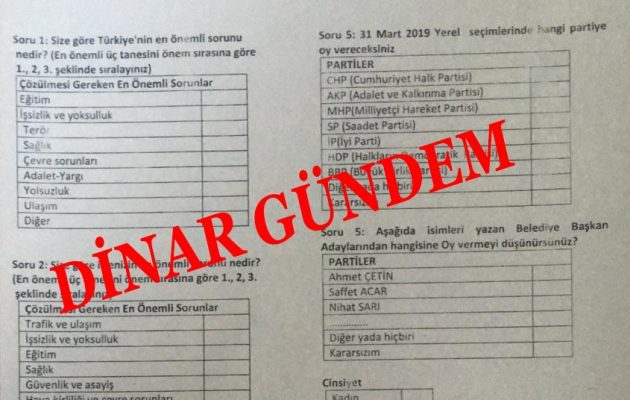 Dinar'da Belediye Başkanı Adayı Kim Olsun? Anket Yapılıyor.