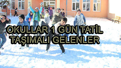 Dinar'da Taşımalı Eğitime 1 Günlük Ara Verildi