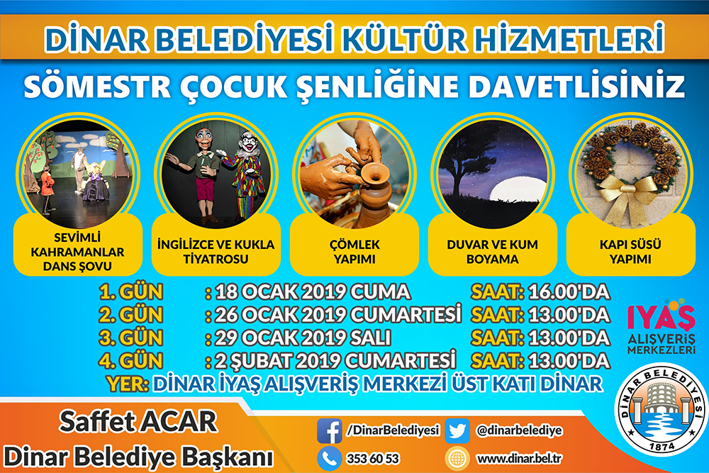 Sömestr çocuk şenliğine Davetlisiniz