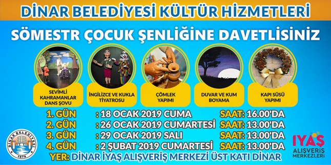 Sömestr çocuk şenliğine Davetlisiniz