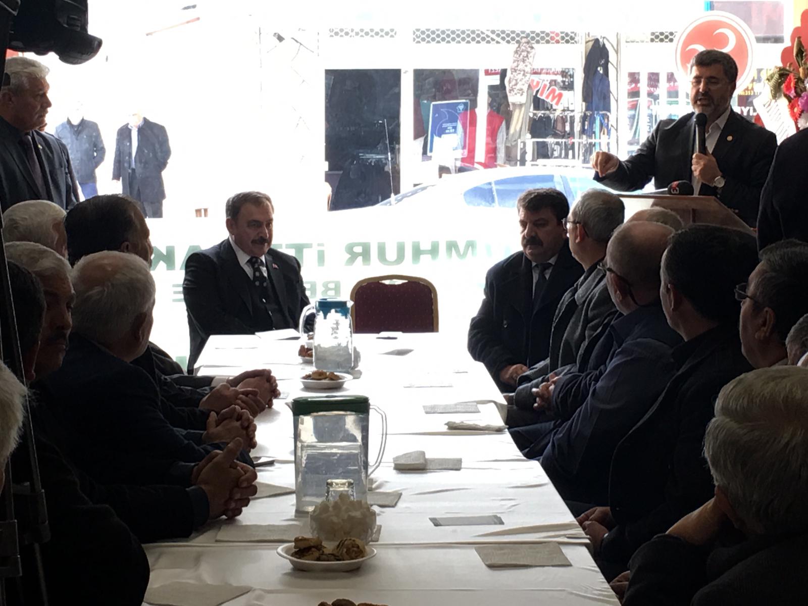 Milletvekilleri Eroğlu Ve özkaya Dinar'da Cumhur İttifakı Seçim Bürosunu Ziyaret Etti