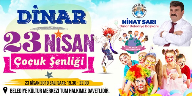 Dinar Belediyesi’nden 23 Nisan çocuk şenliği