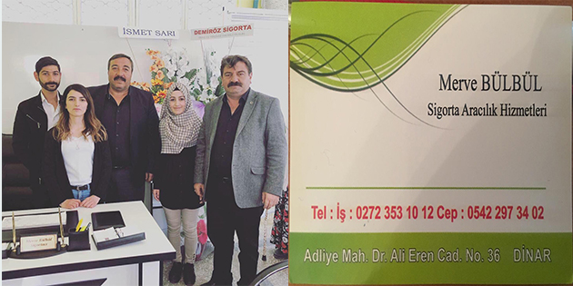 Dinar İlçemize Yeni Sigorta Aracılık Hizmeti Açıldı