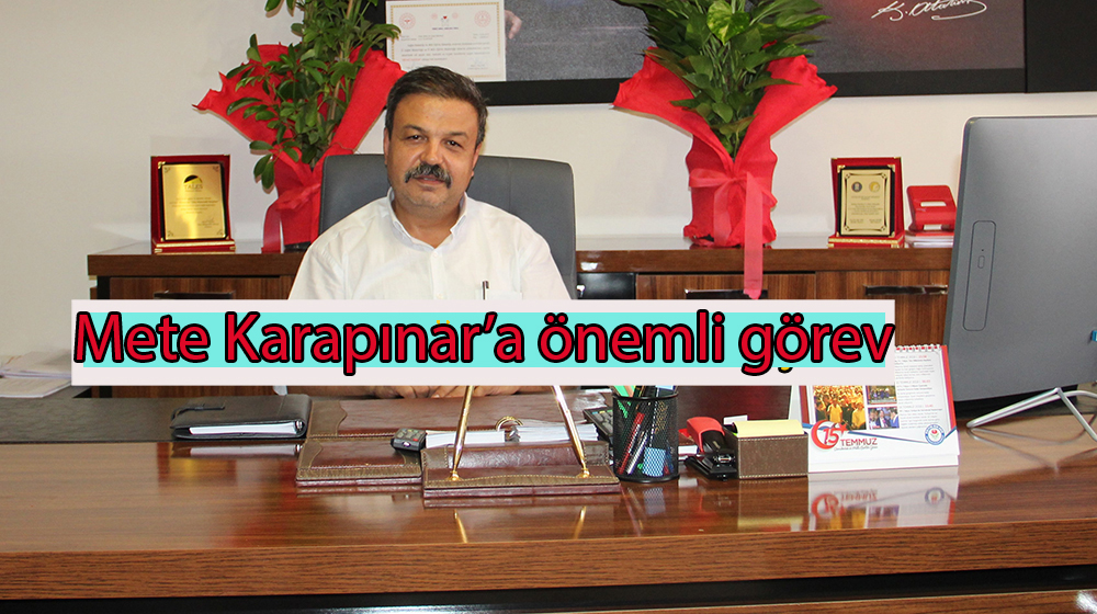 Dinar'da Mete Karapınar Okul Müdürü Oldu