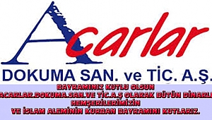 Acarlar Dokuma'dan Kurban Bayramı Mesajı