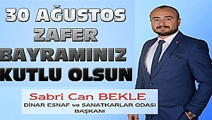 Başkan Bekle 30 Ağustos Kutlama Mesajı Yayınladı