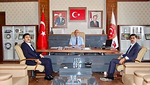 DAZKIRI ve BAŞMAKÇI KAYMAKAMLARI İGM BAŞKANI BURHANETTİN ÇOBAN I ZİYARET ETTİ