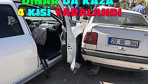 Dinar'da Kaza Dört Yaralı
