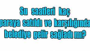 Halk Soruyor; Kayıp Su Saatlerini
