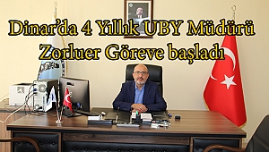 Dinar'da 4 Yıllık Yüksek Okul Müdürü Doç. Dr. İsmail Zorluer Yeni Görevine Başladı