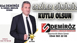 İGM Üyesi Bilal Demiröz Gaziler Günü Mesajı Yayınladı
