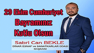 Başkan Sabri Can Bekle'den 29 Ekim Cumhuriyet Bayramı Kutlama Mesajı