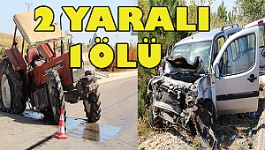 Dinar'da Kaza 1 Ölü 2 yaralı