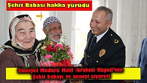 Dinar'da Polis Şehit Şükrü Çetinel'in Babası Bekir Çetinel Hakka Yürüdü