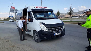 Dinar'da Taşımalı Araçlar Denetlendi
