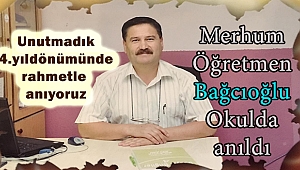 Dinar'da Vefat Eden Öğretmen Okulunda Anıldı