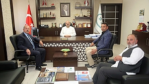 Evciler Belediye Başkanı Ali Dede Savaş DSİ 18. Bölge Müdürü Mahmut Berber ile görüştü