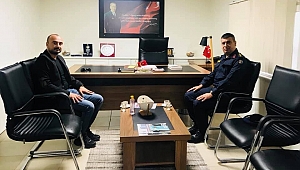 J. Yüzbaşı Necip Kacar, Başkan Sabri Can Bekle'yi ziyaret etti
