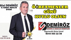 Afyonkarahisar İGM Üyesi Bilal Demiröz’den Öğretmenler Günü Mesajı
