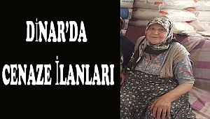 Dinar'da 2 Cenaze İlanı
