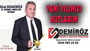 Ak Parti Afyonkarahisar İl Genel Meclis Üyesi Demiröz’den Yeni Yıl Kutlama Mesajı