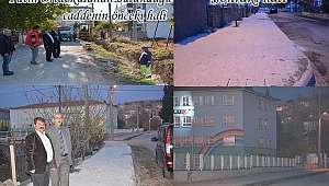 Başkan Sarı Yapılan Kaldırım Çalışmalarını Yerinde İnceledi