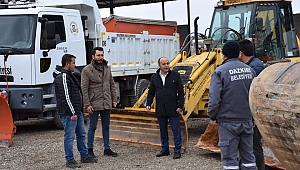 Dazkırı Belediye Ekipleri Kara Kışa Hazır