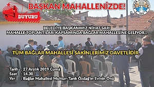 Dinar Bağlar Mahallesi Muhtarı Tarık Özdağ'dan Duyuru