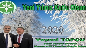 Pancar Ekicileri Koop. Başkan v. Topçu'dan Yeni Yıl Mesajı