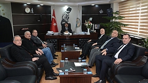 Antalya OSB YK. Başkan'ı Bahar, OSB Bölge Md. Metin'den Başkan Sarı'ya Ziyaret