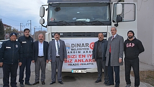 Dinar dan Elazığ’a Yardım Tırı Hareket Etti