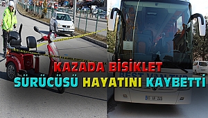 Dinar da Otobüse Çarpan Bisiklet Sürücüsü Yaşamını Yitirdi