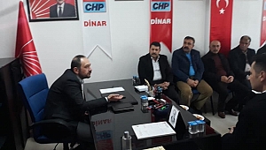Dinar Muhtarlar Derneği CHP İlçe Örgütünü Ziyaret Etti