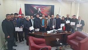 DİTSO KURSİYERLERİ BELGELERİNİ ALDI