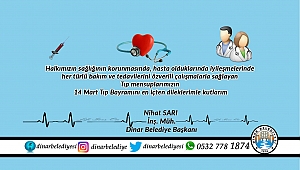 Başkan Sarı dan Tıp Bayramı Mesajı