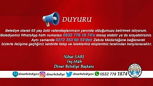 Belediyemizden Yaşlı Vatandaşlarımıza destek