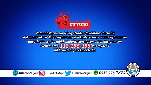 Dinar Belediyesinden Duyuru