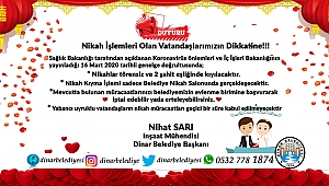 Dinar Belediyesinden Duyuru